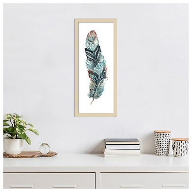 Feather Single II by Tre Sorelle Studios Wood Framed Wall Art Print