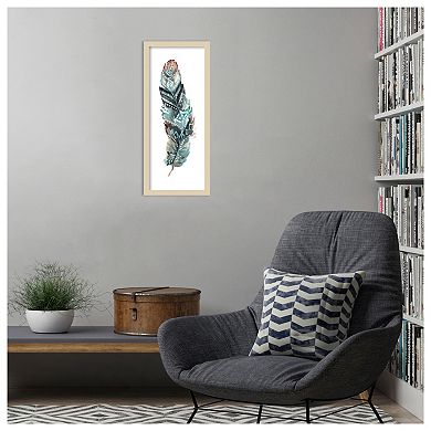 Feather Single II by Tre Sorelle Studios Wood Framed Wall Art Print