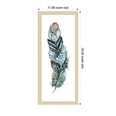 Feather Single II by Tre Sorelle Studios Wood Framed Wall Art Print