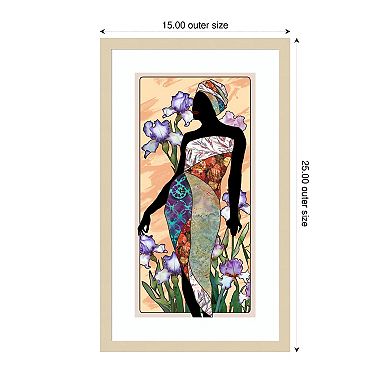 Cosmopolitan Woman I by Alonzo Saunders Wood Framed Wall Art Print