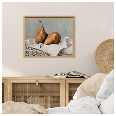 Pair of Pears II by Marian Parsons Framed Canvas Wall Art Print