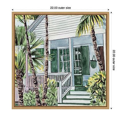 Palm House I by Melissa W Framed Canvas Wall Art Print