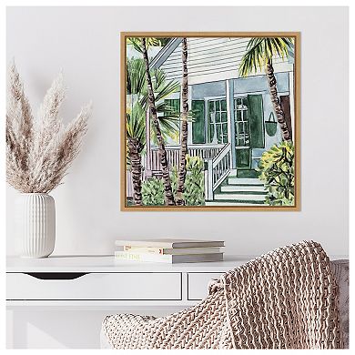 Palm House I by Melissa W Framed Canvas Wall Art Print