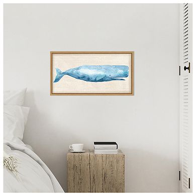 Rustic Whale I by June Erica Vess Framed Canvas Wall Art Print