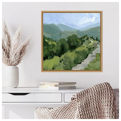 Tree Lined Path I by Victoria Barnes Framed Canvas Wall Art Print
