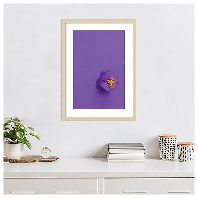 Lavender Pansy by Incado Wood Framed Wall Art Print
