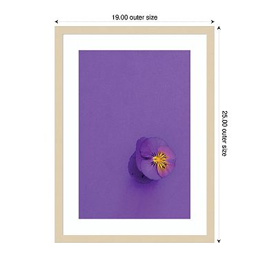 Lavender Pansy by Incado Wood Framed Wall Art Print