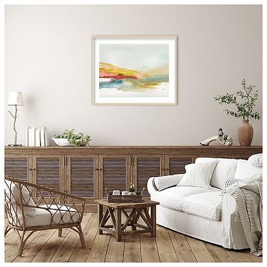 Land Contours No 4 by Jan Weiss Wood Framed Wall Art Print