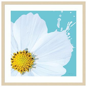 Flower Pop V by Marie Elaine Cusson Wood Framed Wall Art Print