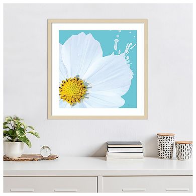 Flower Pop V by Marie Elaine Cusson Wood Framed Wall Art Print