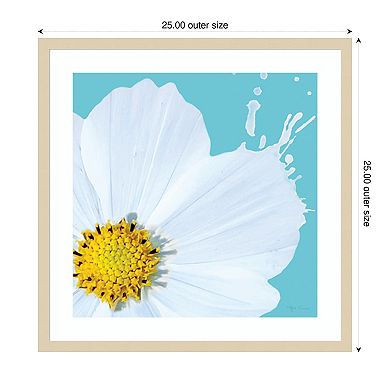 Flower Pop V by Marie Elaine Cusson Wood Framed Wall Art Print