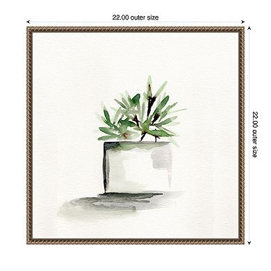 Potted Botanicals IV by Marcy Chapman Framed Canvas Wall Art Print