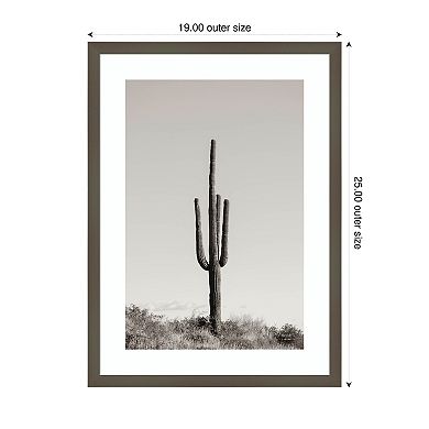 Saguaro Afternoon by Nathan Larson Wood Framed Wall Art Print