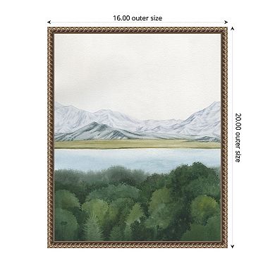 Soft Glacial Lake I by Grace Popp Framed Canvas Wall Art Print