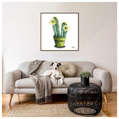 Cactus Flowers II by Bannarot Framed Canvas Wall Art Print