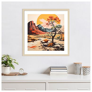 The Desert Path V by Walker Noble Wood Framed Wall Art Print