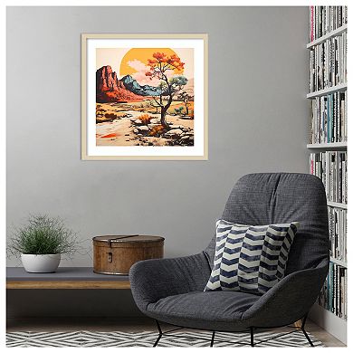 The Desert Path V by Walker Noble Wood Framed Wall Art Print