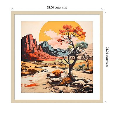 The Desert Path V by Walker Noble Wood Framed Wall Art Print