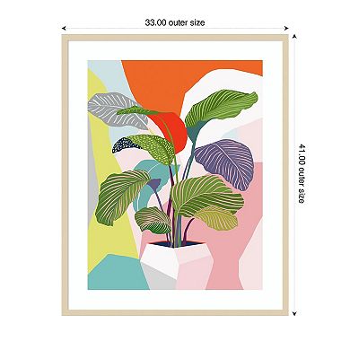 Exotic Plant by Ioana Horvat Wood Framed Wall Art Print
