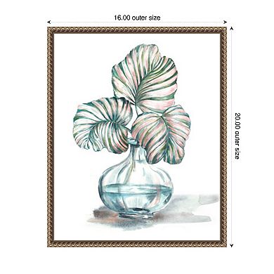 Island Tropics Frond in Bottle IV by Tre Sorelle Studios Framed Canvas Wall Art Print
