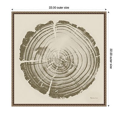 Tree Trunk cream II by Marie Elaine Cusson Framed Canvas Wall Art Print