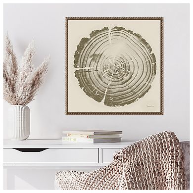 Tree Trunk cream II by Marie Elaine Cusson Framed Canvas Wall Art Print