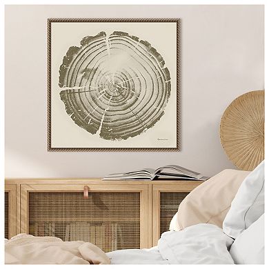 Tree Trunk cream II by Marie Elaine Cusson Framed Canvas Wall Art Print