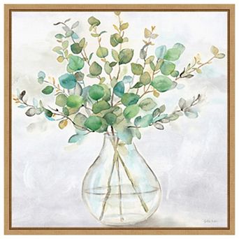 Eucalyptus Vase II by Cynthia Coulter Framed Canvas Wall Art Print