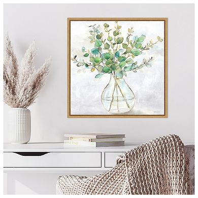 Eucalyptus Vase II by Cynthia Coulter Framed Canvas Wall Art Print