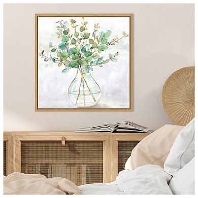 Eucalyptus Vase II by Cynthia Coulter Framed Canvas Wall Art Print