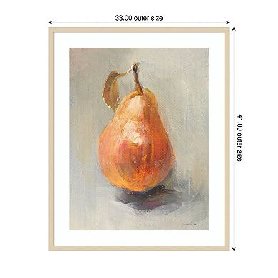Pear Still Life II by Danhui Nai Wood Framed Wall Art Print