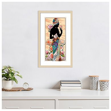 Cosmopolitan Woman II by Alonzo Saunders Wood Framed Wall Art Print