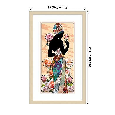 Cosmopolitan Woman II by Alonzo Saunders Wood Framed Wall Art Print