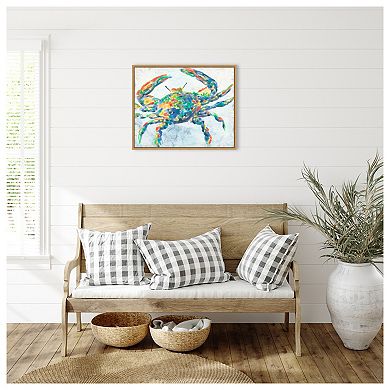 Rainbow Crab II by June Erica Vess Framed Canvas Wall Art Print