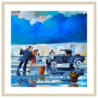 Date Night One by Ronald West Wood Framed Wall Art Print