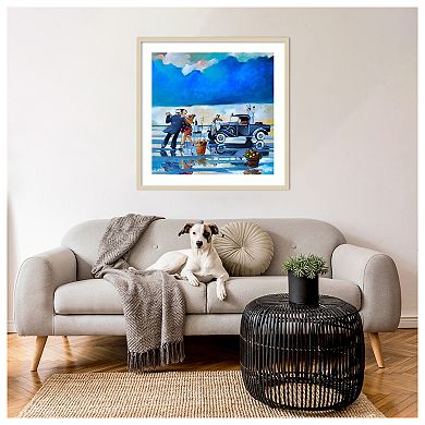 Date Night One by Ronald West Wood Framed Wall Art Print