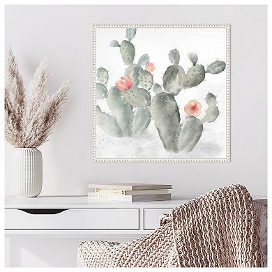 Cactus Garden Gray Blush III by Cynthia Coulter Framed Canvas Wall Art Print