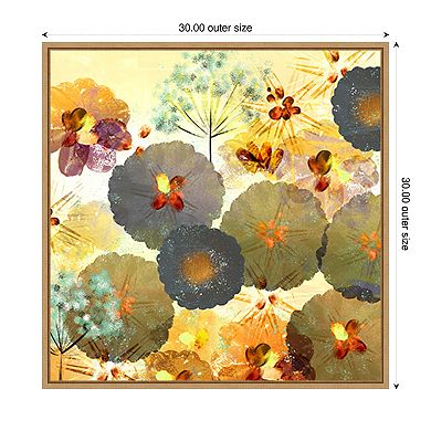 Textured Hedgerow Rust by Northern Lights Framed Canvas Wall Art Print
