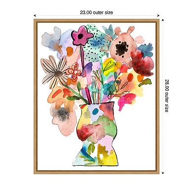 Linear Bouquet II by Melissa W Framed Canvas Wall Art Print