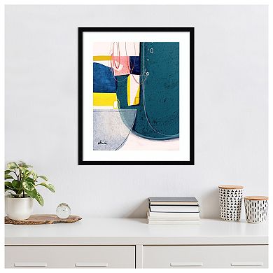 Green Fields 2 by Ishita Banerjee Wood Framed Wall Art Print