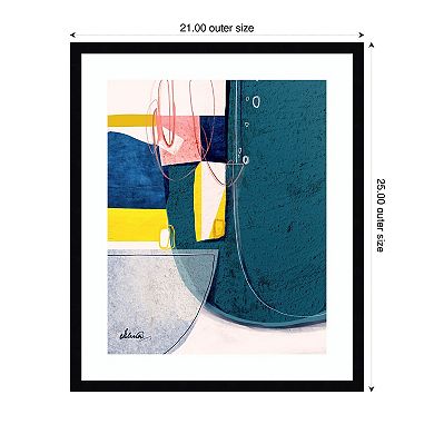 Green Fields 2 by Ishita Banerjee Wood Framed Wall Art Print