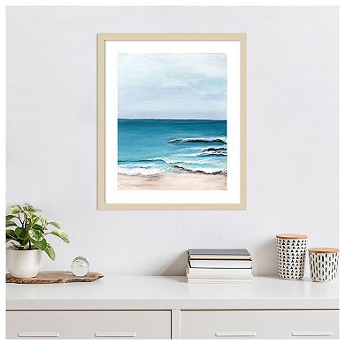 Oceanside View I by Marcy Chapman Wood Framed Wall Art Print