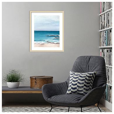 Oceanside View I by Marcy Chapman Wood Framed Wall Art Print