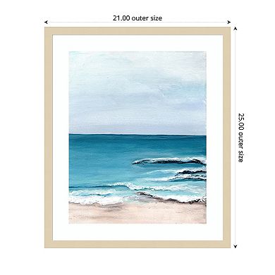 Oceanside View I by Marcy Chapman Wood Framed Wall Art Print
