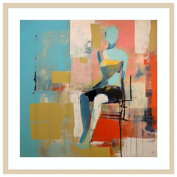 Conceptual Abstract Figurative by Irena Orlov Wood Framed Wall Art