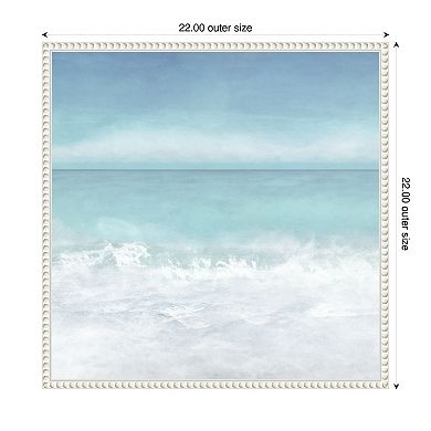 Tranquil Ocean Waves Beach II by Christine Zalewski Framed Canvas Wall Art Print