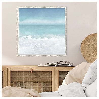 Tranquil Ocean Waves Beach II by Christine Zalewski Framed Canvas Wall Art Print