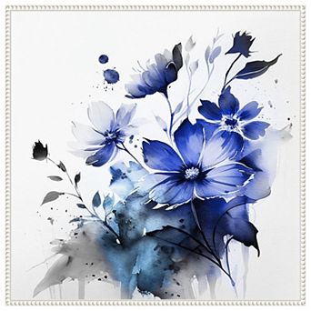 Blue Spring Floral III by Andrea Haase Framed Canvas Wall Art Print