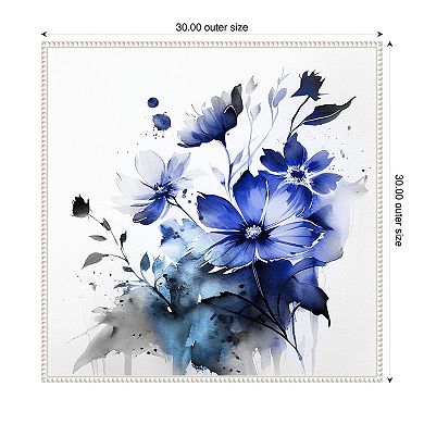 Blue Spring Floral III by Andrea Haase Framed Canvas Wall Art Print