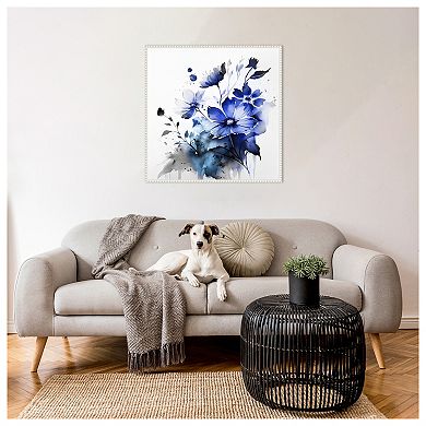 Blue Spring Floral III by Andrea Haase Framed Canvas Wall Art Print